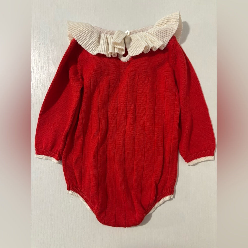 Cat & Jack | Red and Cream Bodysuit | 3-6 months - Picture 4 of 4
